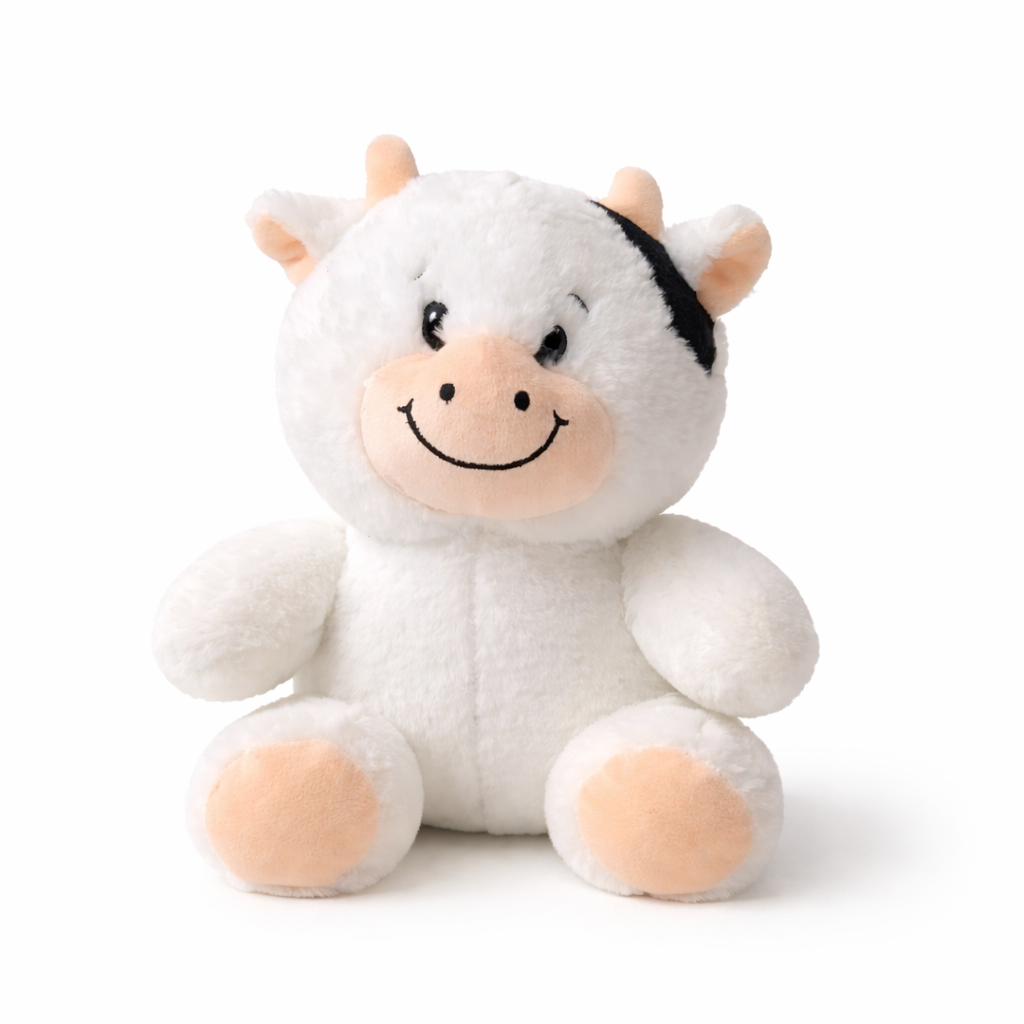 TEDCITY  23 CM SITTING COW - BLACK & WHITE